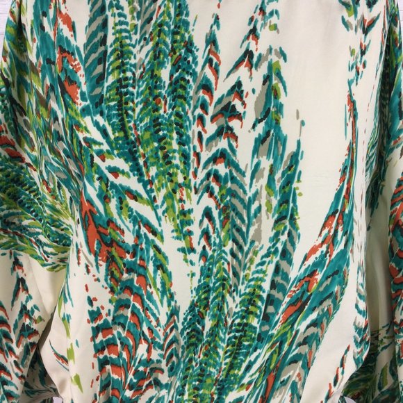 ECI Tropical Batwing Cold Shoulder Top, Size Small - Picture 4 of 7